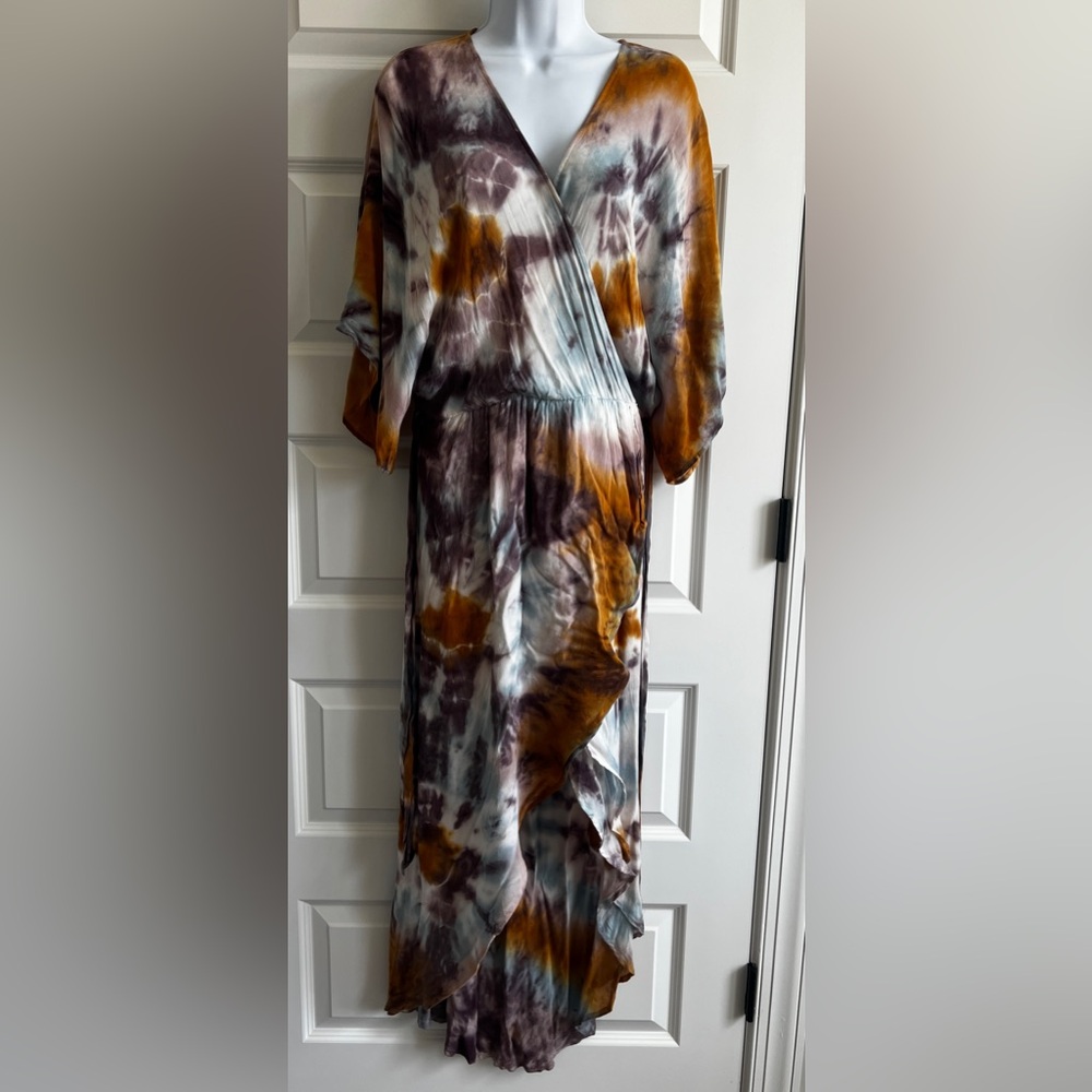 Young Fabulous & Broke Tie-Dye Maxi Dress w/Belt Sz Small
